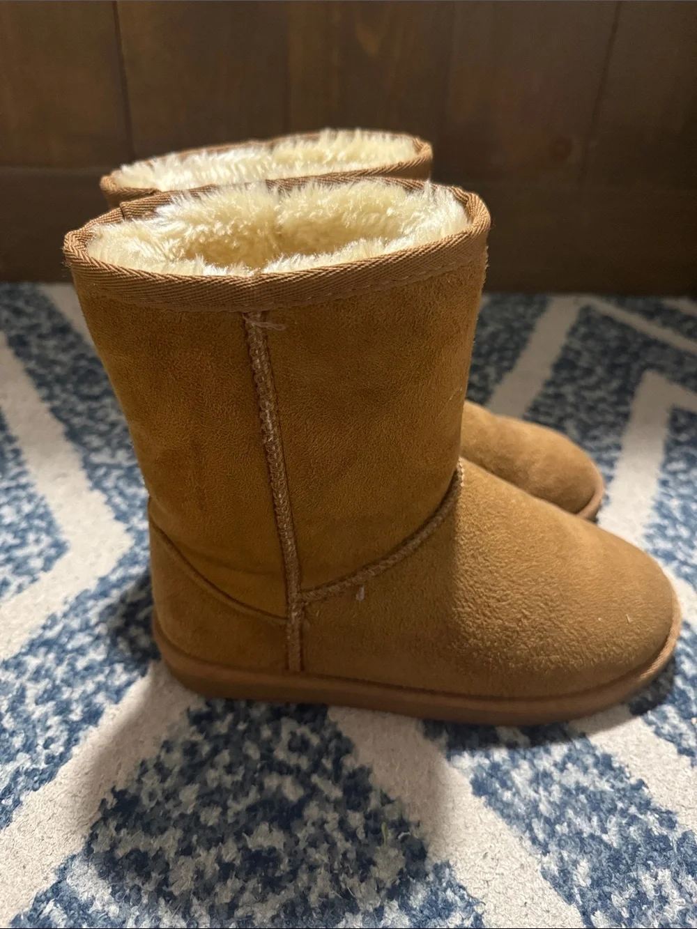 Chestnut Faux Shearling Winter Boots